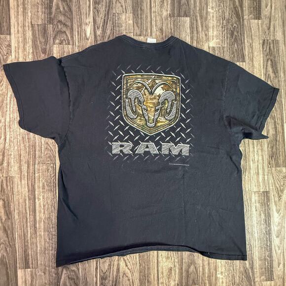 Vintage RAM Logo Graphic Tee Dodge Ram Truck Black 2XL Delta ProWeight - Picture 1 of 5